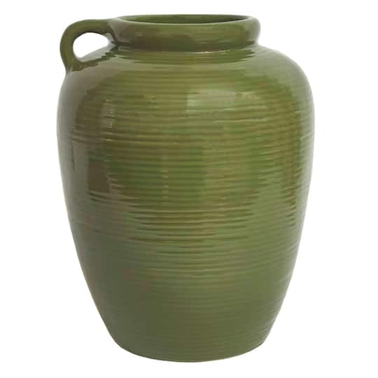 8.25" Green Ceramic Vase by Ashland®